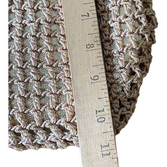 The SAK Tan & Gold Crochet ZIp Inner & Outer Pockets Shoulder bag - Picture 15 of 16